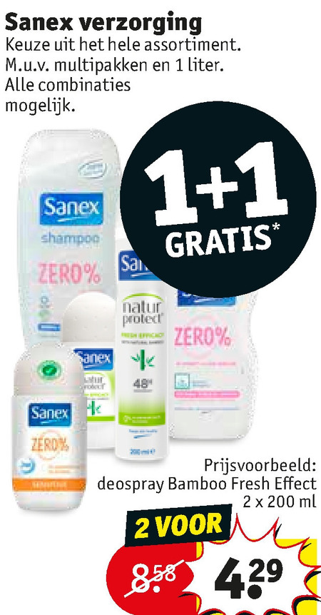 Sanex   douchegel, shampoo folder aanbieding bij  Kruidvat - details