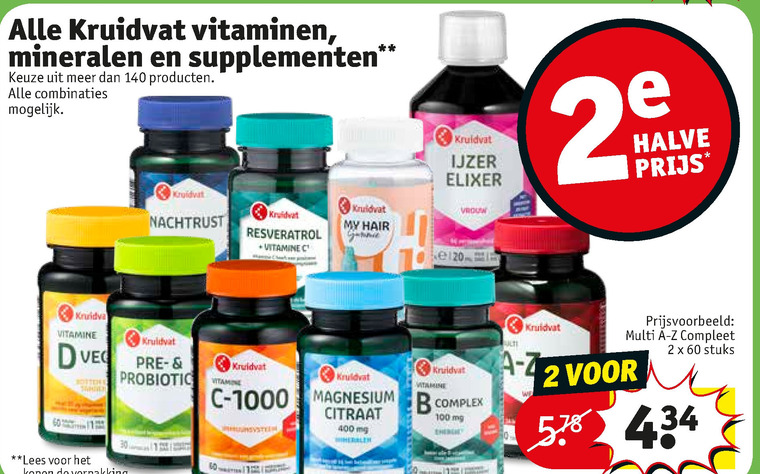 Kruidvat Huismerk   voedingssupplement, vitamine folder aanbieding bij  Kruidvat - details