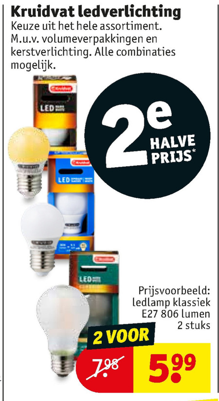 Botsing Wie De volgende Kruidvat Huismerk led lamp folder aanbieding bij Kruidvat - details