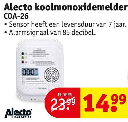 Alecto   koolmonoxidemelder folder aanbieding bij  Kruidvat - details