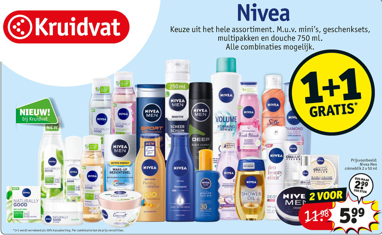 Nivea   dagcreme, deodorant folder aanbieding bij  Kruidvat - details