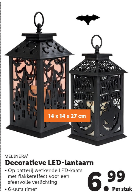 Melinera   lantaarn, halloween folder aanbieding bij  Lidl - details