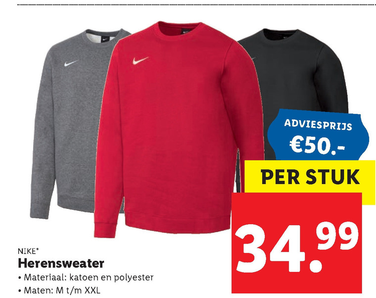 heren sweater folder aanbieding bij Lidl - details