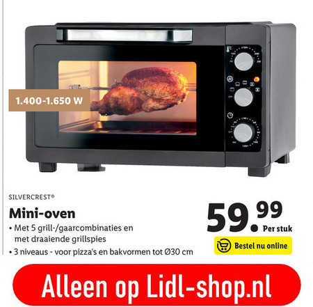 SilverCrest   snackoven folder aanbieding bij  Lidl - details