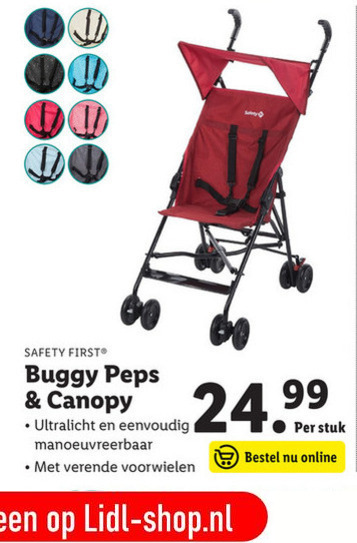 oog eetlust Embryo Safety 1st buggy folder aanbieding bij Lidl - details