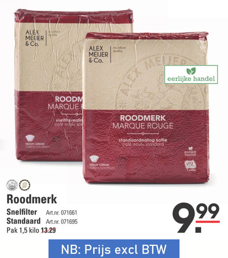 Alex Meijer   koffie folder aanbieding bij  Sligro - details