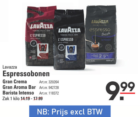 Lavazza   koffiebonen folder aanbieding bij  Sligro - details