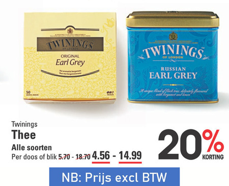 Twinings   thee folder aanbieding bij  Sligro - details