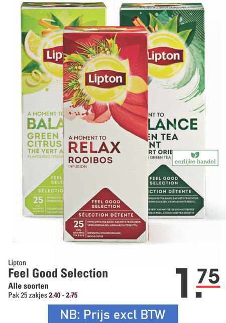 Lipton   thee folder aanbieding bij  Sligro - details