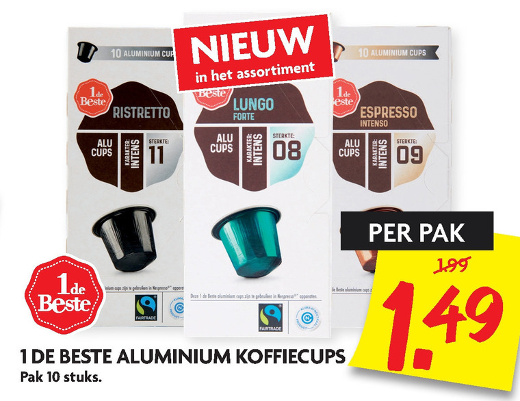 1 De Beste   koffiecups folder aanbieding bij  Dekamarkt - details