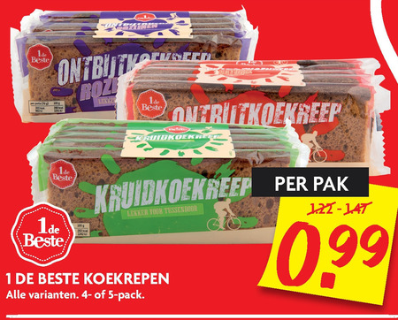 1 De Beste   ontbijtkoekreep folder aanbieding bij  Dekamarkt - details