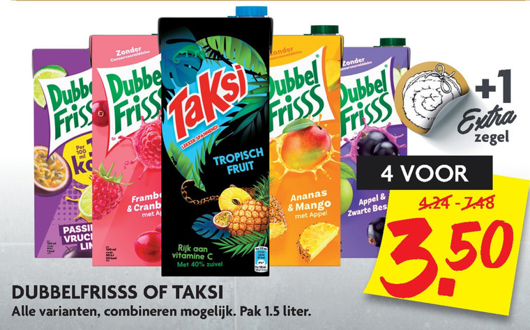 Taksi   fruitdrank folder aanbieding bij  Dekamarkt - details