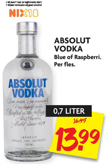 Absolut   wodka folder aanbieding bij  Dekamarkt - details