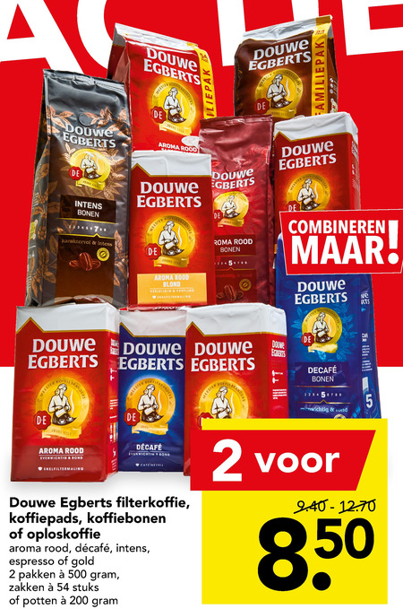 Douwe Egberts   koffiebonen, koffie folder aanbieding bij  Deen - details