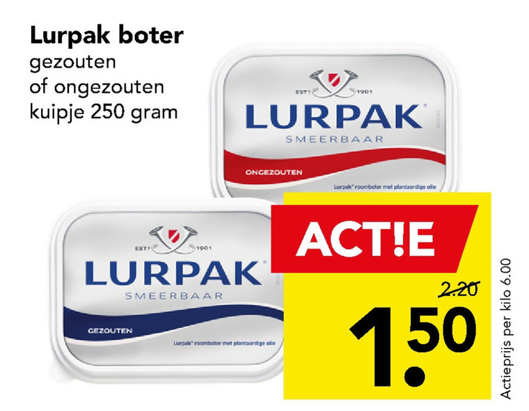 lurpak   roomboter folder aanbieding bij  Deen - details