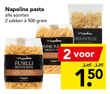 Napolina   tagliatelle, pasta folder aanbieding bij  Deen - details