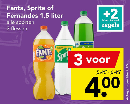 Fernandes   frisdrank folder aanbieding bij  Deen - details