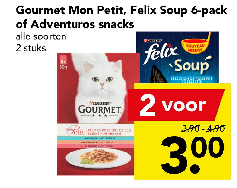 Felix   hondensnacks, kattenvoer folder aanbieding bij  Deen - details