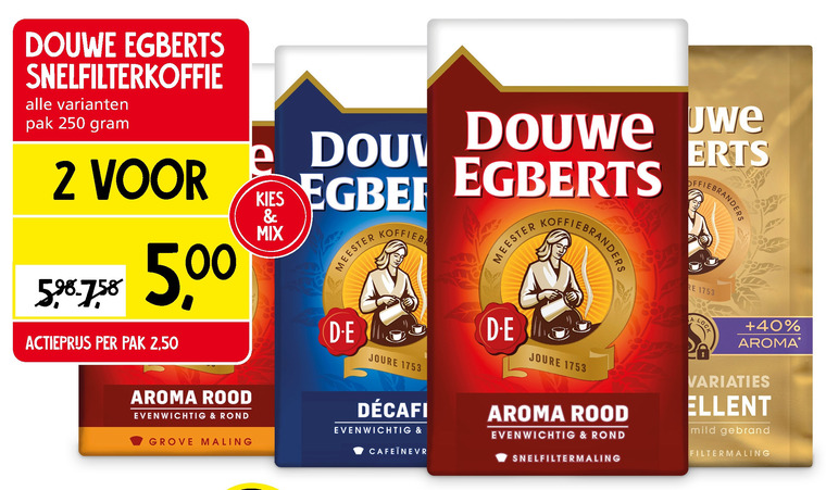 Douwe Egberts   koffie folder aanbieding bij  Jan Linders - details