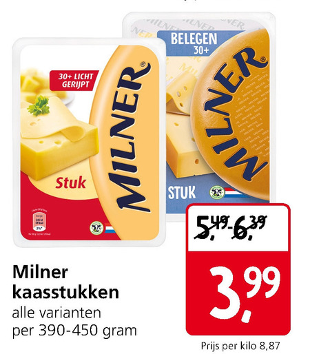 Milner   kaas folder aanbieding bij  Jan Linders - details