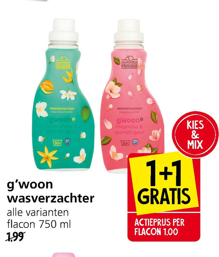 Gwoon   wasverzachter folder aanbieding bij  Jan Linders - details