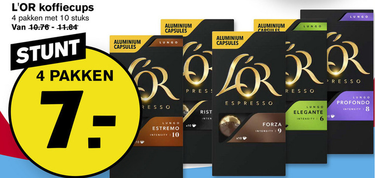 Douwe Egberts L Or   koffiecups folder aanbieding bij  Hoogvliet - details