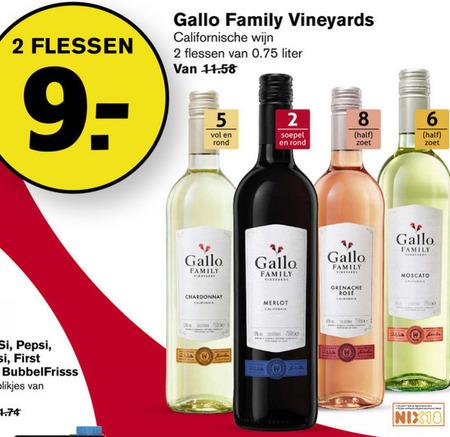 Gallo   rose, rode wijn folder aanbieding bij  Hoogvliet - details