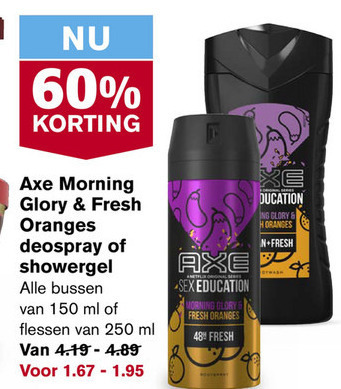 Axe   douchegel, deodorant folder aanbieding bij  Hoogvliet - details