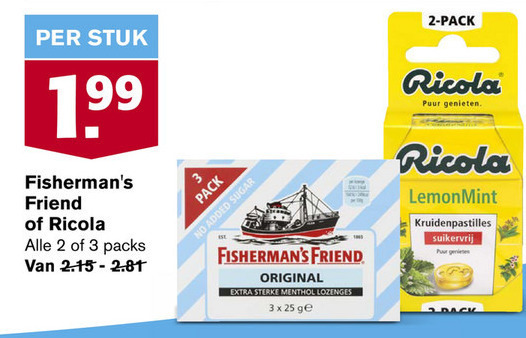 Fishermans Friend   snoep folder aanbieding bij  Hoogvliet - details