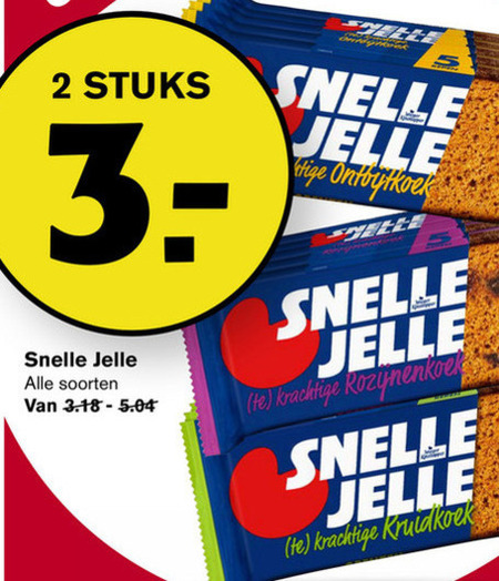 Snelle Jelle   ontbijtkoekreep folder aanbieding bij  Hoogvliet - details