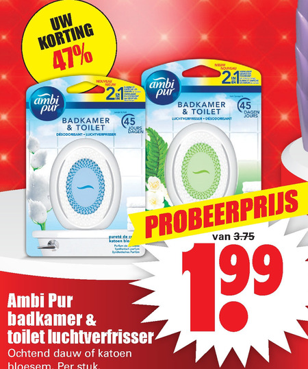 Ambi Pur   luchtverfrisser folder aanbieding bij  Dirk - details