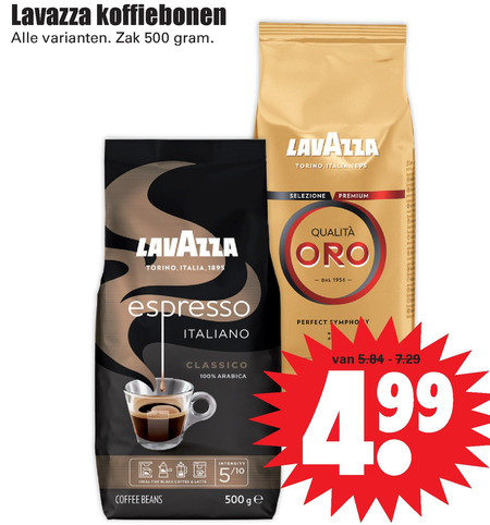 Lavazza   koffiebonen folder aanbieding bij  Dirk - details