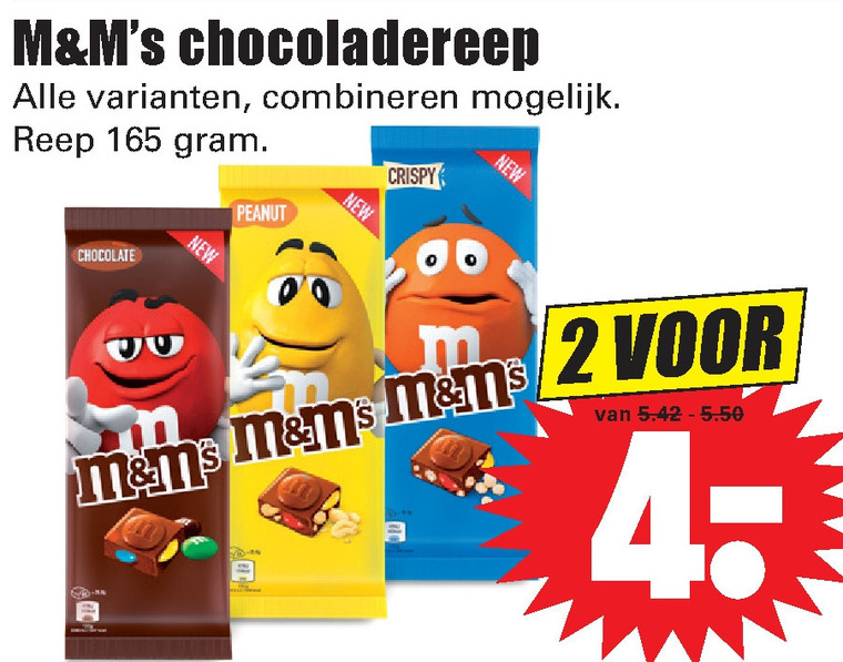 M en Ms   chocolade folder aanbieding bij  Dirk - details