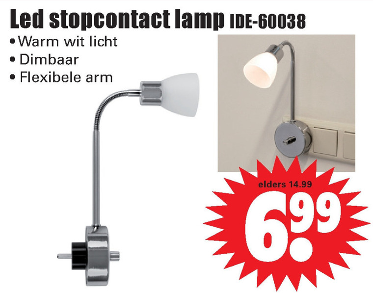 Savant Knikken Bevatten wandlamp folder aanbieding bij Dirk - details