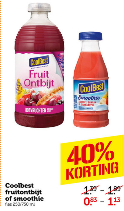 Coolbest   vruchtensap, fruitsmoothie folder aanbieding bij  Coop - details