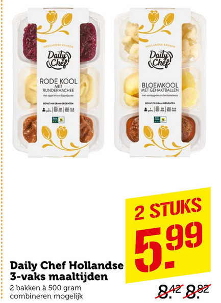 Daily Chef   hollandse kant en klaar maaltijd folder aanbieding bij  Coop - details