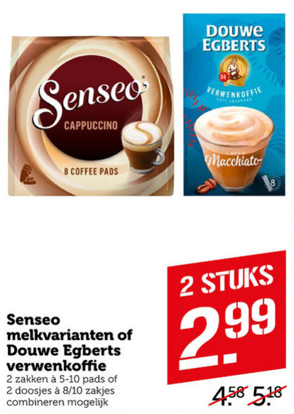 Douwe Egberts   koffiepad, oploskoffie folder aanbieding bij  Coop - details