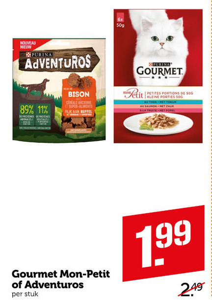 Adventuros   hondensnacks, kattenvoer folder aanbieding bij  Coop - details