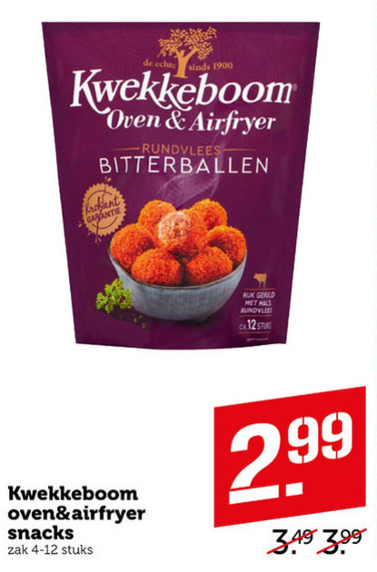 Kwekkeboom   bitterballen, snack folder aanbieding bij  Coop - details