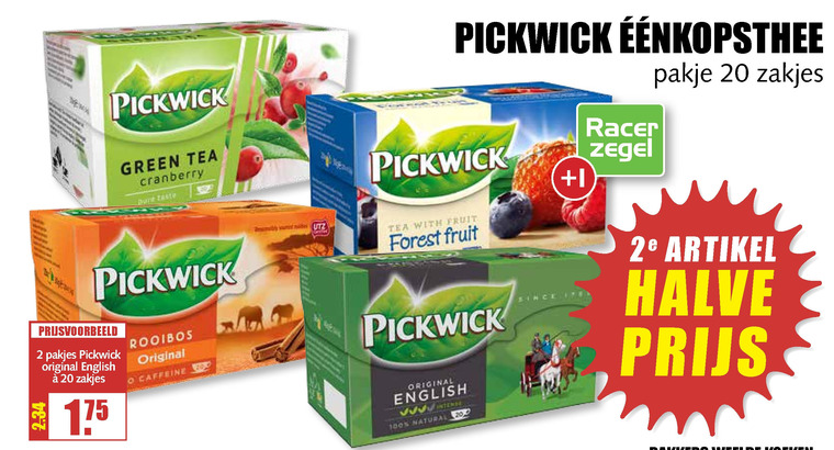 Pickwick   thee folder aanbieding bij  MCD Supermarkt Basis - details