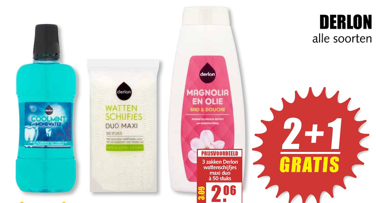 Derlon   mondwater, douchegel folder aanbieding bij  MCD Supermarkt Basis - details