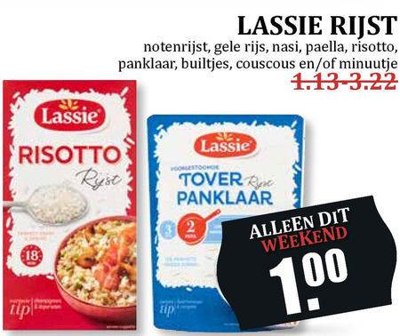 Lassie   rijst folder aanbieding bij  MCD Supermarkt Basis - details