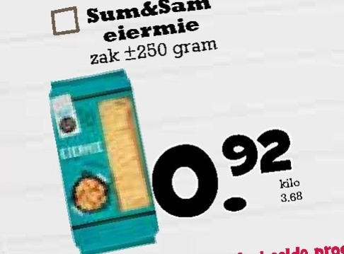 Sum and Sam   mie folder aanbieding bij  Boons Markt - details