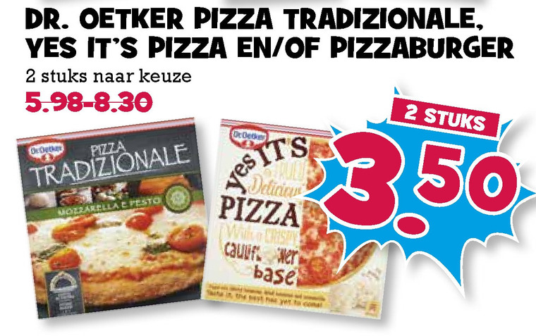 Dr Oetker   diepvriespizza, pizzabroodje folder aanbieding bij  Boons Markt - details