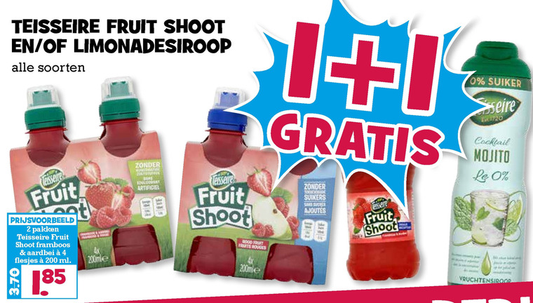 Teisseire   fruitdrank, limonadesiroop folder aanbieding bij  Boons Markt - details