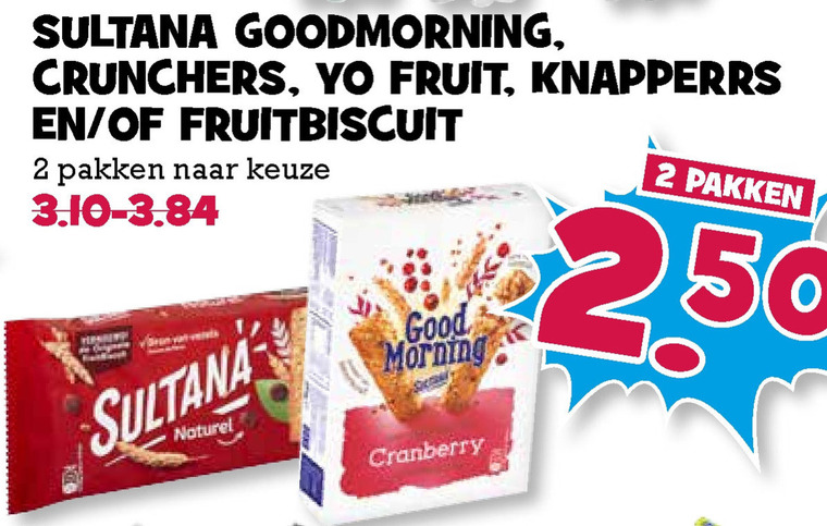 Sultana   hartige biscuits, biscuits folder aanbieding bij  Boons Markt - details