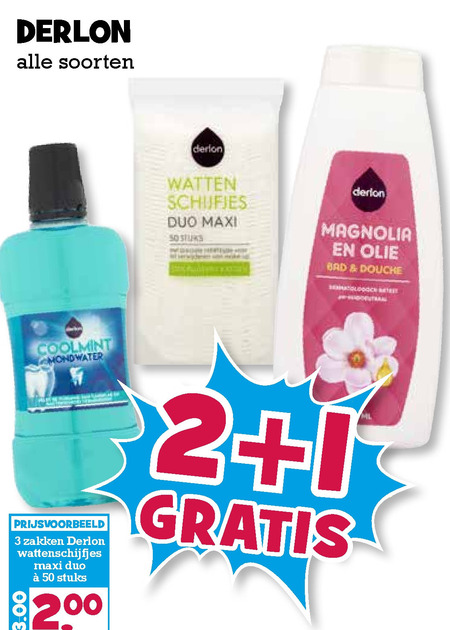 Derlon   douchegel, wattenschijfjes folder aanbieding bij  Boons Markt - details