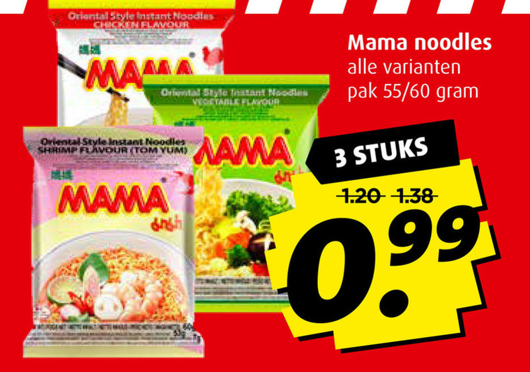 Mama noodles   noodles folder aanbieding bij  Boni - details