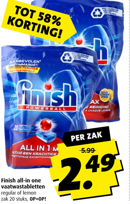 Finish   vaatwasmiddel folder aanbieding bij  Boni - details