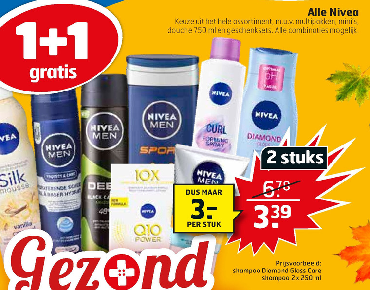 Nivea   shampoo, huidverzorging folder aanbieding bij  Trekpleister - details